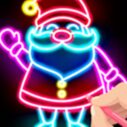 Draw Glow Christmas - Draw & Color 8 draw glow christmas draw color